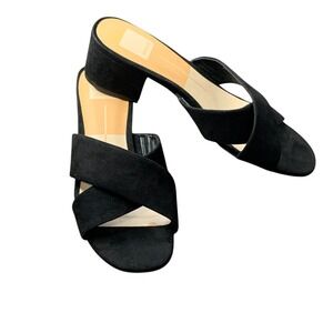 Dolce Vita Ferne Suede crisscross slide‎ slip on block heel sandal. Size 8